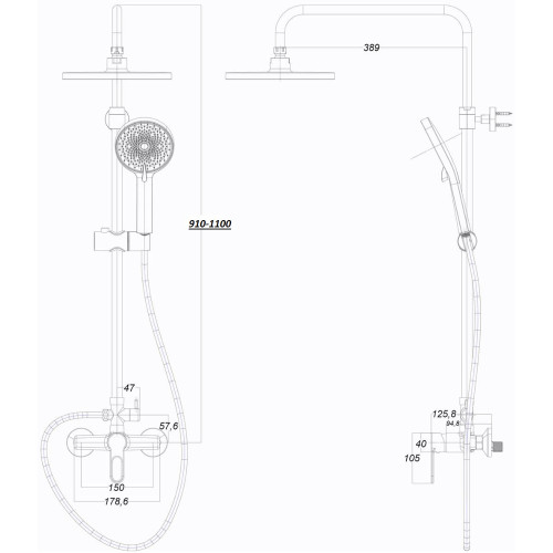 Душова система Globus Lux Dolly GLD-0005
