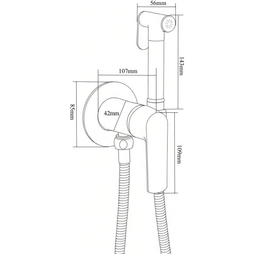 Змішувач гігієнічний Globus Lux Laguna GLA-0-106MIX