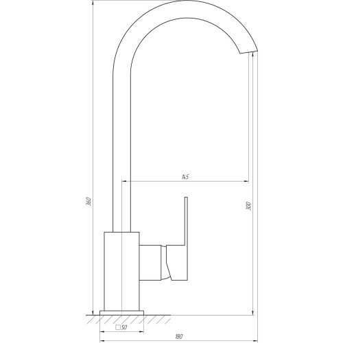 Змішувач для кухні Globus Lux Milano GLM-203SQ-FRANKE