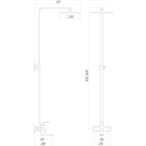 Душова система Globus Lux SICILIA VAN-SBQ-SH-02