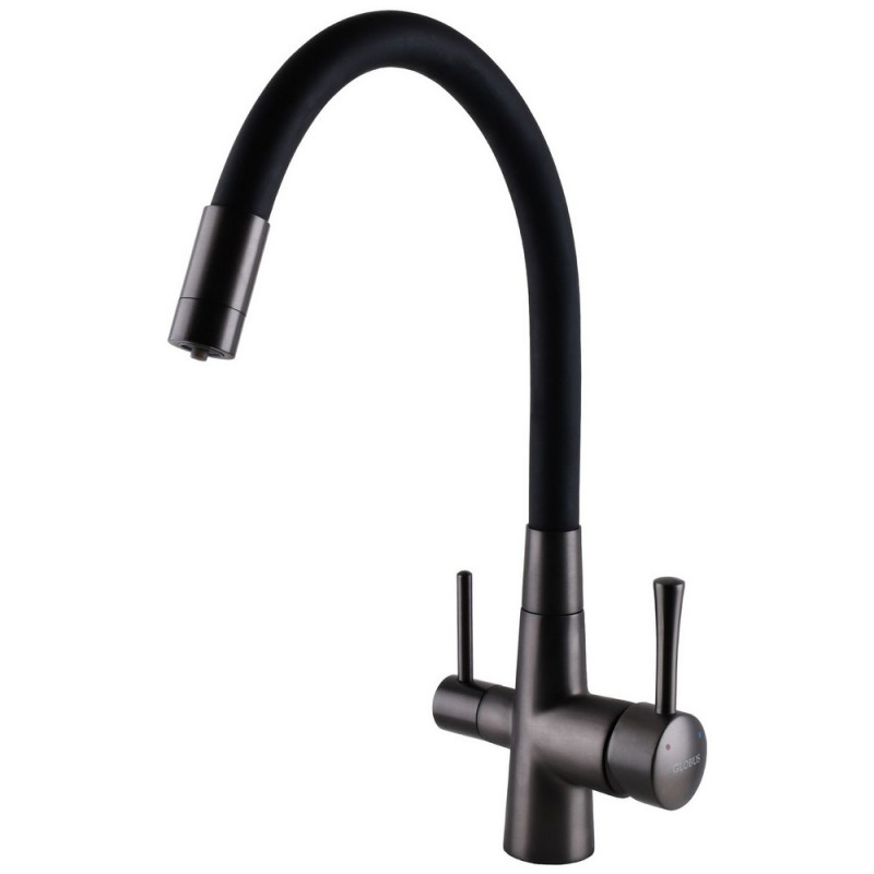 Змішувач для кухні під осмос Globus Lux LAZER GLLR-0903-11-GRAPHITE