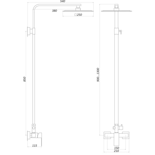 Душова система Globus Lux SICILIA SBQ-SH-125