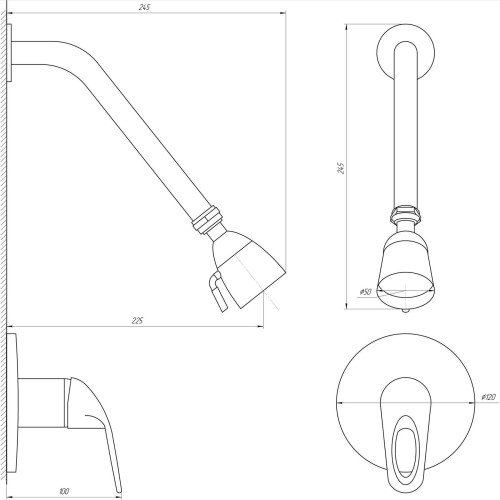 Смеситель для душа Globus Lux SENA GLS-0105S