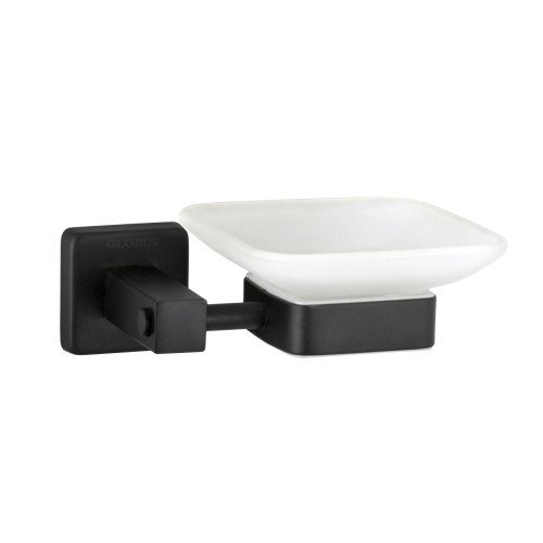 Мыльница одинарная Globus Lux BQ9408 черная матовая SUS304