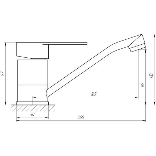 Смеситель для умывальника Globus Lux MAIN SM-203M