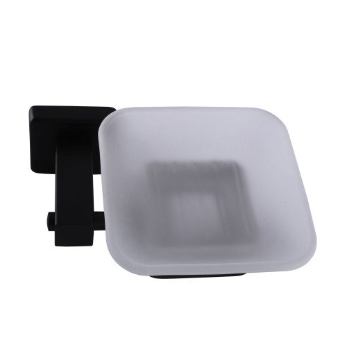 Мыльница одинарная Globus Lux BQ9408 черная матовая SUS304