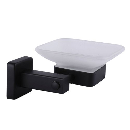 Мыльница одинарная Globus Lux BQ9408 черная матовая SUS304