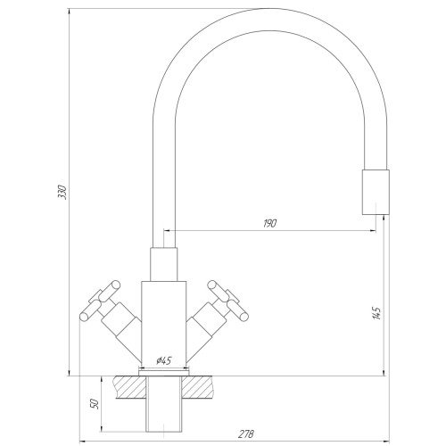 Смеситель для кухни Globus Lux DUKAT SD4-203SB