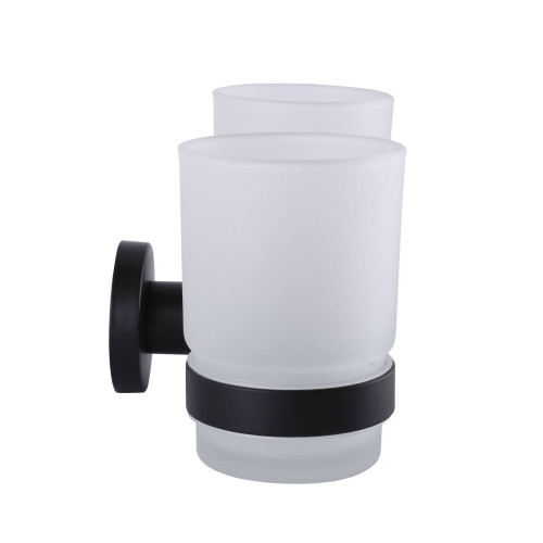 Стакан двойной Globus Lux BS8428 черный матовый SUS304