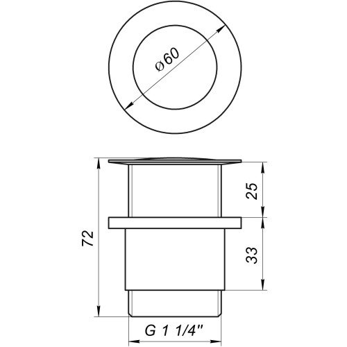Донный клапан Globus Lux HG-041B (Click-clack)