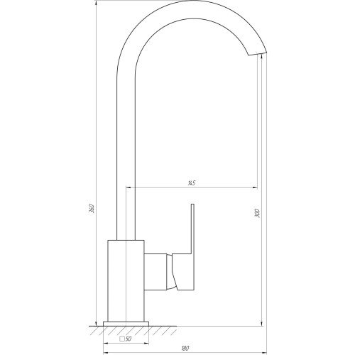 Смеситель для кухни Globus Lux Milano GLM-203SQ-BB