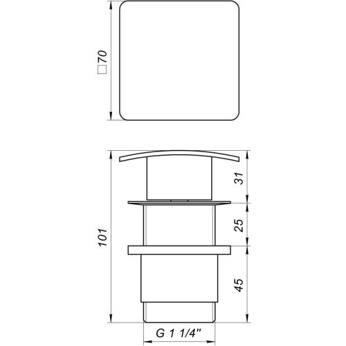Донный клапан Globus Lux HG-043B (Click-clack)