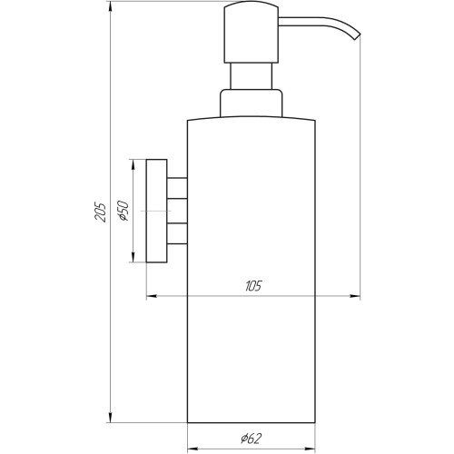 Дозатор жидкого мыла Globus Lux BS8432 черный матовый SUS304