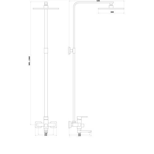 Душова система Globus Lux MILANO VAN-GLM-0026-11-Graphite