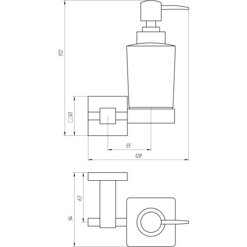 Дозатор жидкого мыла Globus Lux BQ9433 черный матовый SUS304