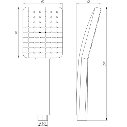Душевая лейка Globus Lux NS-002-BB