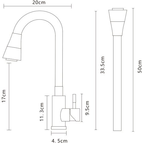 Смеситель для кухни Globus Lux Alpen SBT1-203SAK-G03