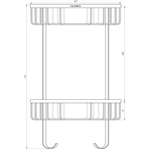 Полка угловая Globus Lux SS 8488