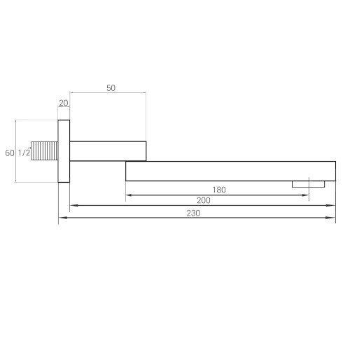 Излив встроенного смесителя Globus Lux GLM-200 N-BB