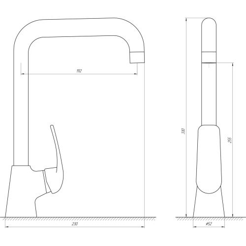 Смеситель для кухни Globus Lux Koln GLK-0203L-10-BB