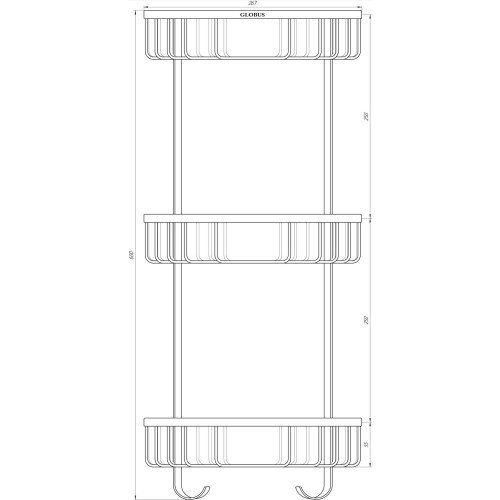 Полка угловая Globus Lux SS 8477