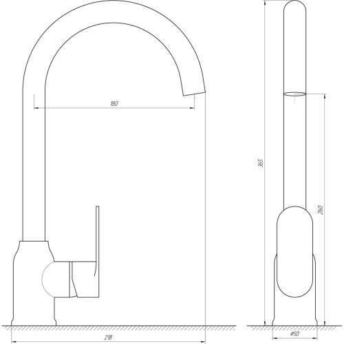 Смеситель для кухни Globus Lux Ontario GLO-0203S