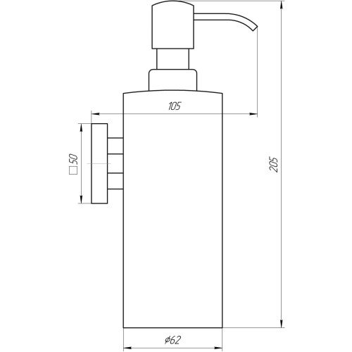 Дозатор жидкого мыла Globus Lux SQ 9432 SUS304