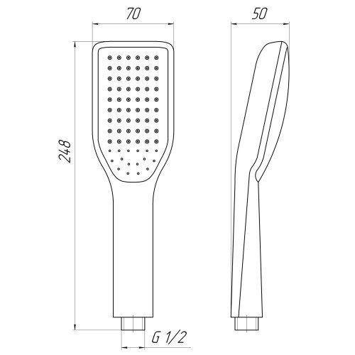 Душевая лейка Globus Lux SH651-BB-P
