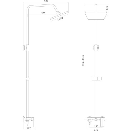 Набір 2в1 Globus Lux LAGUNA GLA-0005N-7-WHITE + Globus Lux Laguna GLA-0401-7-WHITE