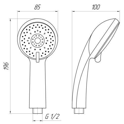 Душевая лейка Globus Lux NS-1227-P