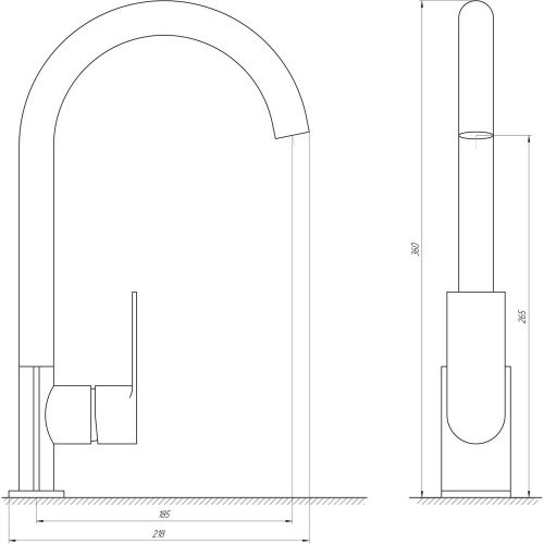 Змішувач для кухні Globus Lux Niagara GLN-0203S