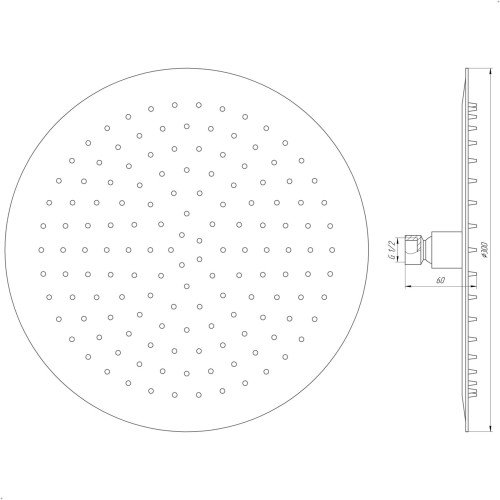 Душевая лейка Globus Lux ST-0300-R