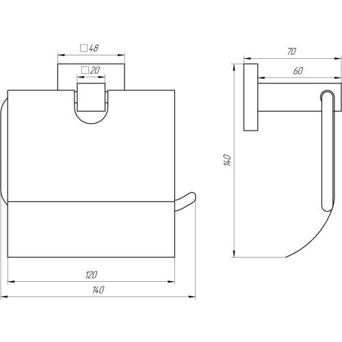 Держатель для туалетной бумаги Globus Lux SQ 9410 SUS304