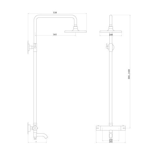 Душевая система Globus Lux Termostatic R GDS-0041T