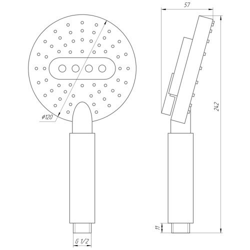 Душевая лейка Globus Lux NSD07A