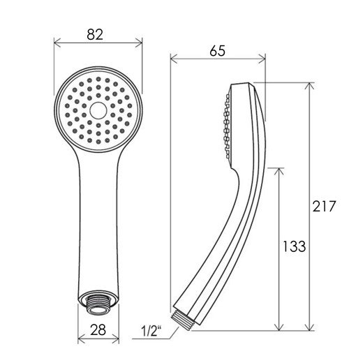 Душевая лейка Globus Lux SH-2280-Gray