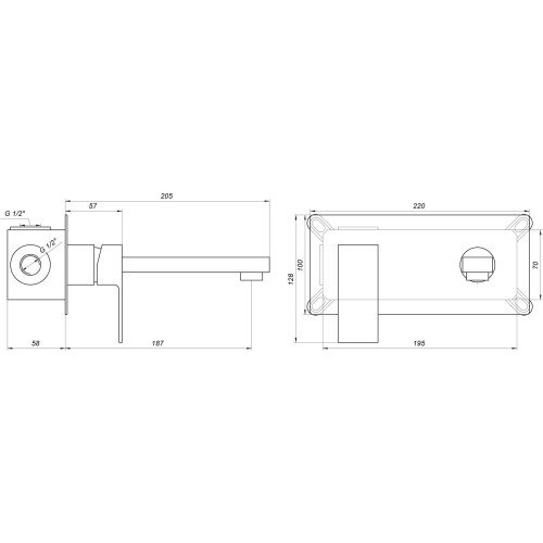 Смеситель для умывальника Globus Lux Milano GLM-204-BB-SMART