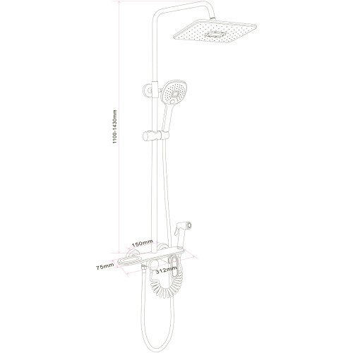 Душевая система Globus Lux BETTA GLBE-2002