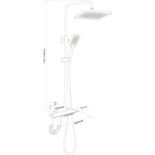 Душевая система Globus Lux GAMMA GLGM-3002