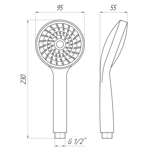 Душевая лейка Globus Lux SH-880-1-LUX  Blister