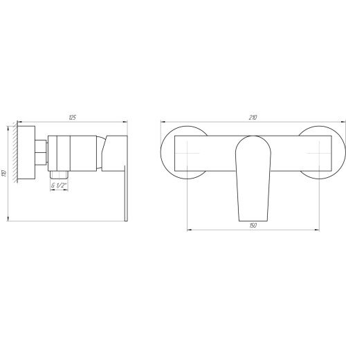 Смеситель для душа Globus Lux MAIN SHM-105-M