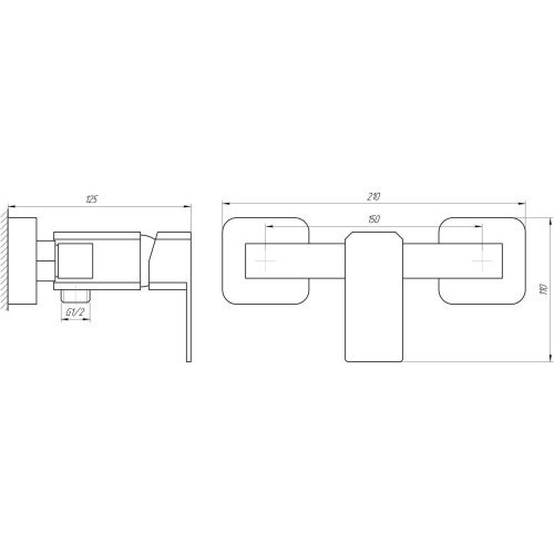 Смеситель для душа Globus Lux SHK-105-M