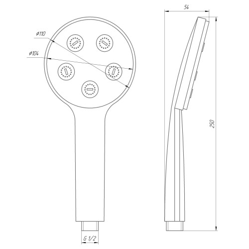 Душевая лейка Globus Lux NSD08A