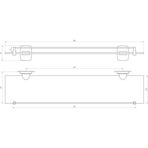 Полиця скляна Globus Lux RM 1702
