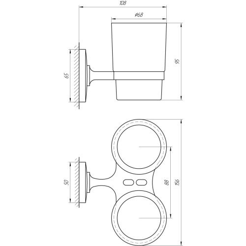 Стакан двойной Globus Lux RM 1801