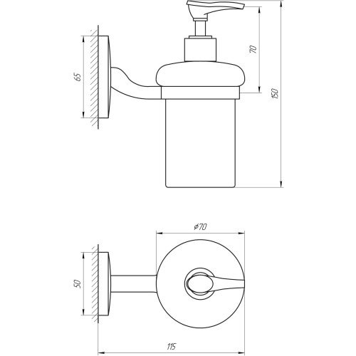 Дозатор жидкого мыла Globus Lux RM 1401