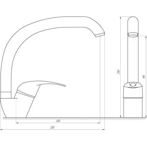 Смеситель для кухни Globus Lux Smart GLSM-0203S